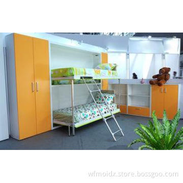 Foldable MDF Horizontal Bunk Wall Beds , Double Decker disa